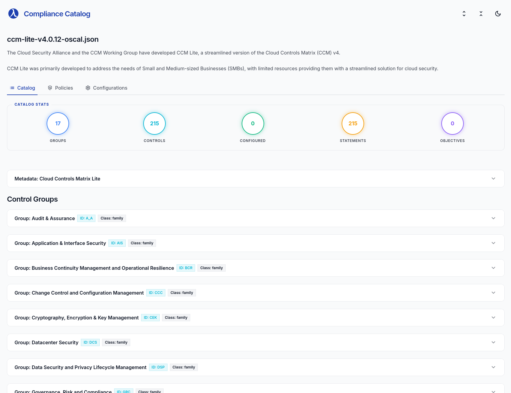 Security Controls screenshot